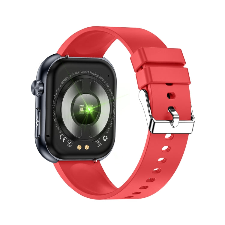 ET587 1.95 inch AMOLED Screen Smart Watch, ECG Electrocardiogram/Blood Sugar Monitoring(Red) by buy2fix