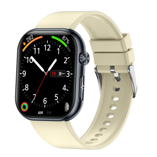 ET587 1.95 inch AMOLED Screen Smart Watch, ECG Electrocardiogram/Blood Sugar Monitoring(Yellow) by buy2fix