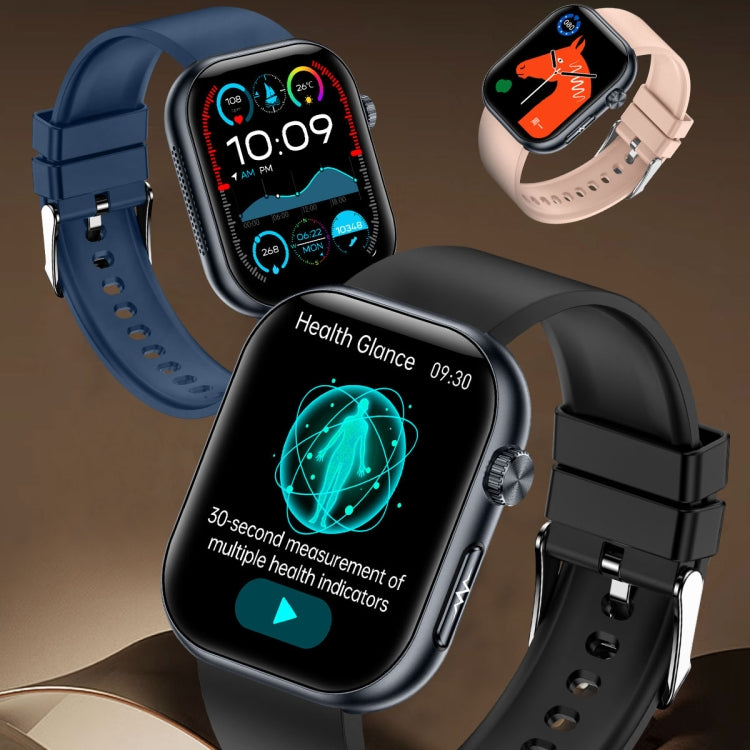 ET587 1.95 inch AMOLED Screen Smart Watch, ECG Electrocardiogram/Blood Sugar Monitoring(Black) by buy2fix