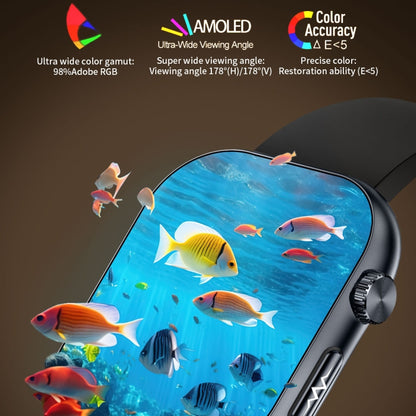 ET587 1.95 inch AMOLED Screen Smart Watch, ECG Electrocardiogram/Blood Sugar Monitoring(Blue) by buy2fix