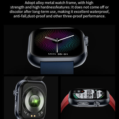 ET587 1.95 inch AMOLED Screen Smart Watch, ECG Electrocardiogram/Blood Sugar Monitoring(Black) by buy2fix