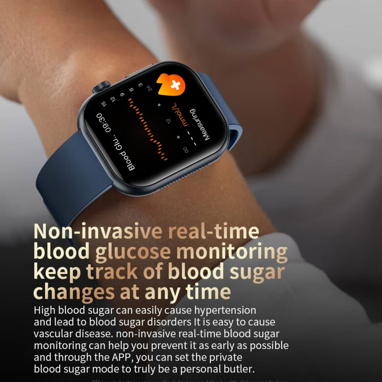 ET587 1.95 inch AMOLED Screen Smart Watch, ECG Electrocardiogram/Blood Sugar Monitoring(Black) by buy2fix