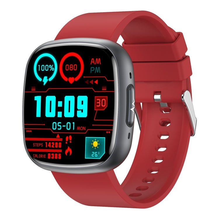ET593 1.75 inch IPS Square Screen Smart Watch, ECG Electrocardiogram / Blood Sugar Monitoring(Red) by buy2fix