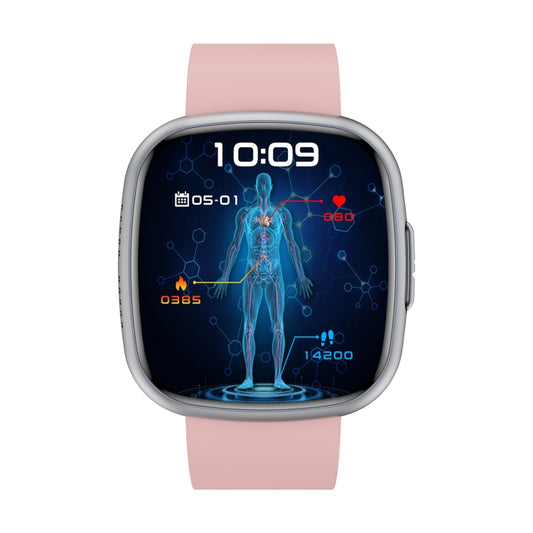 ET593 1.75 inch IPS Square Screen Smart Watch, ECG Electrocardiogram / Blood Sugar Monitoring(Pink) by buy2fix