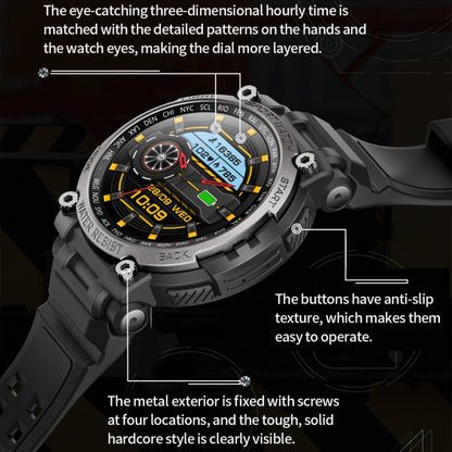 LC17 1.53 inch TFT Round Screen Sports Smart Watch, Heart Rate / Blood Oxygen / Blood Pressure(Black) by buy2fix