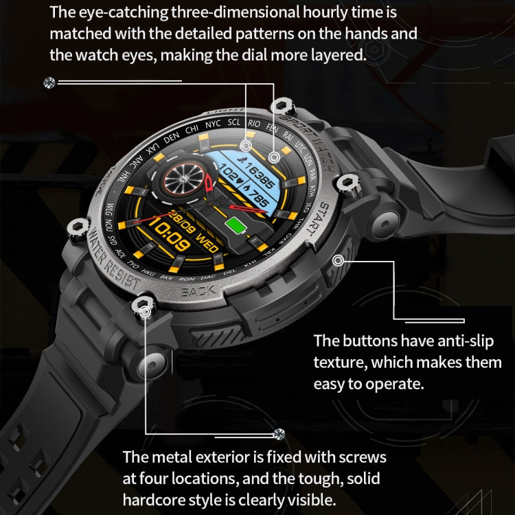 LC17 1.53 inch TFT Round Screen Sports Smart Watch, Heart Rate / Blood Oxygen / Blood Pressure(Blue) by buy2fix