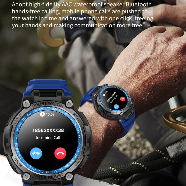 LC17 1.53 inch TFT Round Screen Sports Smart Watch, Heart Rate / Blood Oxygen / Blood Pressure(Blue) by buy2fix