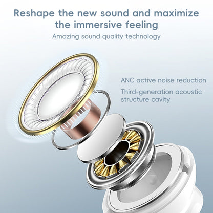 REMAX CozyPods W7N Pro ANC+ENC Dual Noise Reduction Bluetooth 5.4 Earphones(White) - Bluetooth Earphone by REMAX | Online Shopping UK | buy2fix