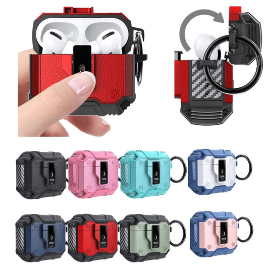 For AirPods 4 Non-slip  Armor Shockproof Earphones Case with Hook(White) - For AirPods 4 by buy2fix | Online Shopping UK | buy2fix