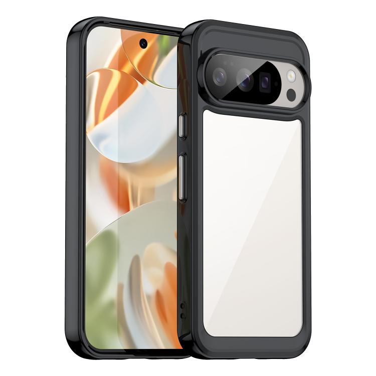 For Google Pixel 10 Pro Colorful Series Acrylic Hybrid TPU Phone Case(Black) - Google Cases by buy2fix | Online Shopping UK | buy2fix