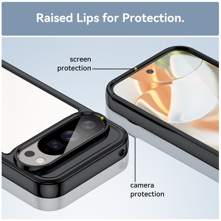 For Google Pixel 10 Pro Colorful Series Acrylic Hybrid TPU Phone Case(Black) - Google Cases by buy2fix | Online Shopping UK | buy2fix