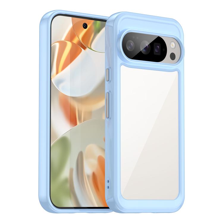 For Google Pixel 10 Pro Colorful Series Acrylic Hybrid TPU Phone Case(Blue) - Google Cases by buy2fix | Online Shopping UK | buy2fix