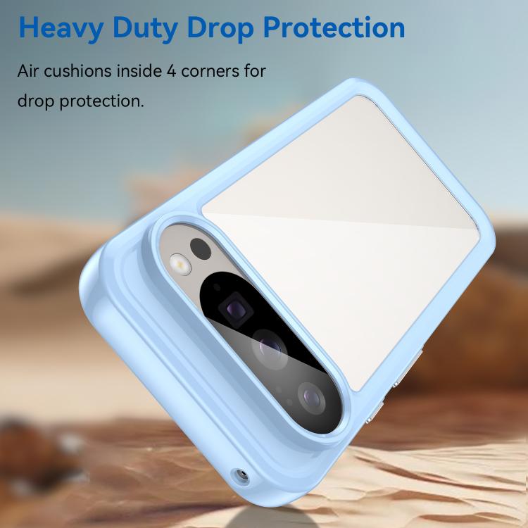 For Google Pixel 10 Pro Colorful Series Acrylic Hybrid TPU Phone Case(Blue) - Google Cases by buy2fix | Online Shopping UK | buy2fix