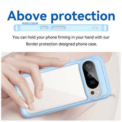 For Google Pixel 10 Pro Colorful Series Acrylic Hybrid TPU Phone Case(Blue) - Google Cases by buy2fix | Online Shopping UK | buy2fix