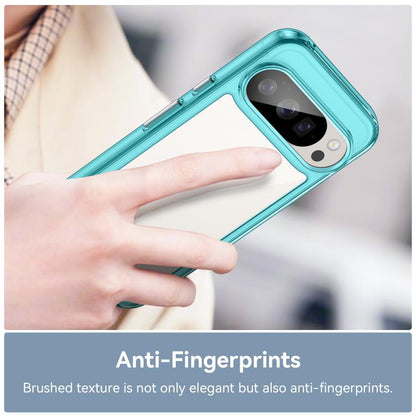 For Google Pixel 10 Pro Colorful Series Acrylic Hybrid TPU Phone Case(Transparent Blue) - Google Cases by buy2fix | Online Shopping UK | buy2fix