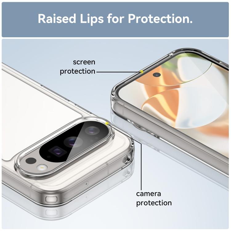 For Google Pixel 10 Pro Colorful Series Acrylic Hybrid TPU Phone Case(Transparent) - Google Cases by buy2fix | Online Shopping UK | buy2fix