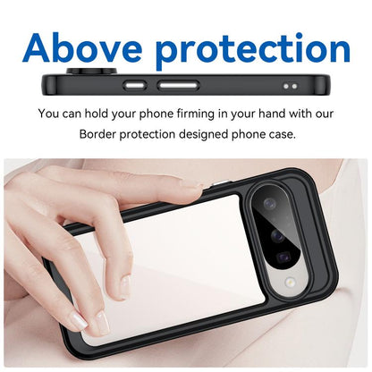 For Google Pixel 10 Colorful Series Acrylic Hybrid TPU Phone Case(Black) - Google Cases by buy2fix | Online Shopping UK | buy2fix