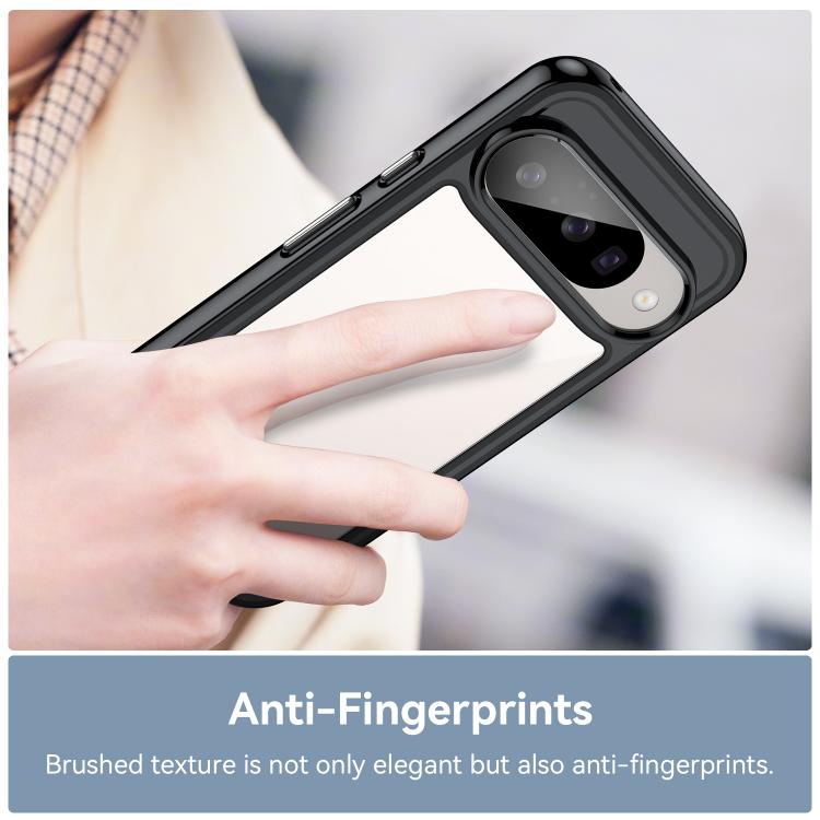 For Google Pixel 10 Colorful Series Acrylic Hybrid TPU Phone Case(Black) - Google Cases by buy2fix | Online Shopping UK | buy2fix