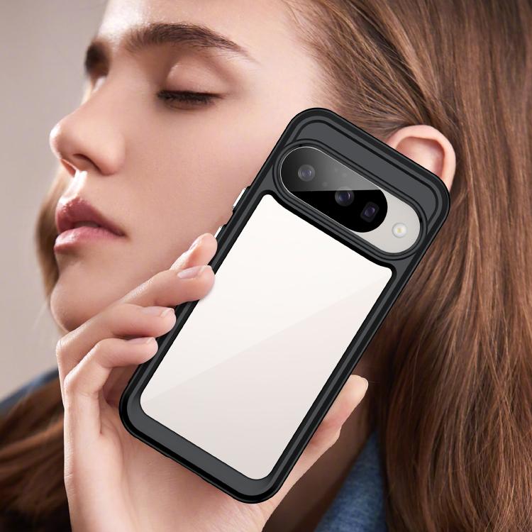 For Google Pixel 10 Colorful Series Acrylic Hybrid TPU Phone Case(Black) - Google Cases by buy2fix | Online Shopping UK | buy2fix