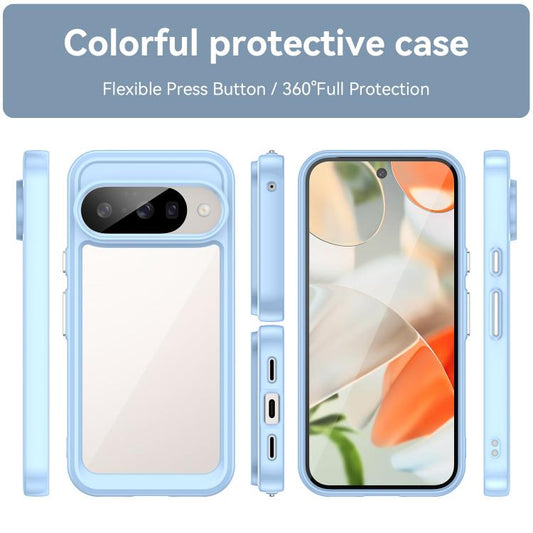 For Google Pixel 10 Colorful Series Acrylic Hybrid TPU Phone Case(Blue) - Google Cases by buy2fix | Online Shopping UK | buy2fix