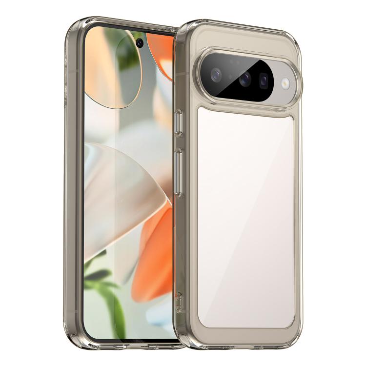 For Google Pixel 10 Colorful Series Acrylic Hybrid TPU Phone Case(Transparent Grey) - Google Cases by buy2fix | Online Shopping UK | buy2fix