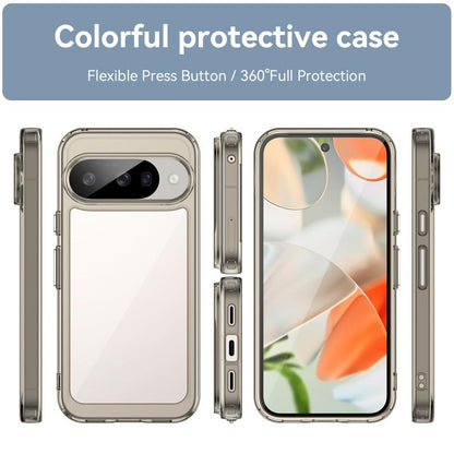 For Google Pixel 10 Colorful Series Acrylic Hybrid TPU Phone Case(Transparent Grey) - Google Cases by buy2fix | Online Shopping UK | buy2fix