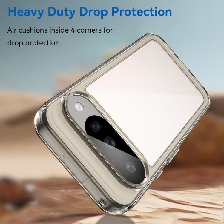 For Google Pixel 10 Colorful Series Acrylic Hybrid TPU Phone Case(Transparent Grey) - Google Cases by buy2fix | Online Shopping UK | buy2fix