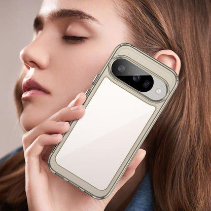 For Google Pixel 10 Colorful Series Acrylic Hybrid TPU Phone Case(Transparent Grey) - Google Cases by buy2fix | Online Shopping UK | buy2fix