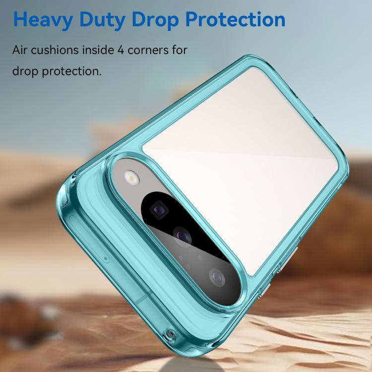 For Google Pixel 10 Colorful Series Acrylic Hybrid TPU Phone Case(Transparent Blue) - Google Cases by buy2fix | Online Shopping UK | buy2fix