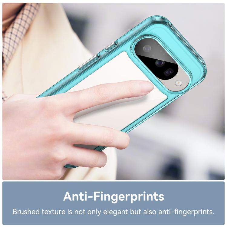 For Google Pixel 10 Colorful Series Acrylic Hybrid TPU Phone Case(Transparent Blue) - Google Cases by buy2fix | Online Shopping UK | buy2fix