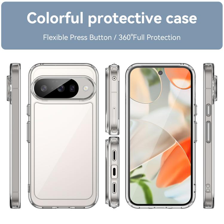 For Google Pixel 10 Colorful Series Acrylic Hybrid TPU Phone Case(Transparent) - Google Cases by buy2fix | Online Shopping UK | buy2fix