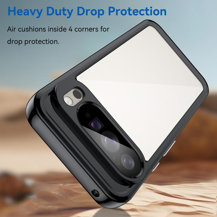 For Google Pixel 10 Pro XL Colorful Series Acrylic Hybrid TPU Phone Case(Black) - Google Cases by buy2fix | Online Shopping UK | buy2fix