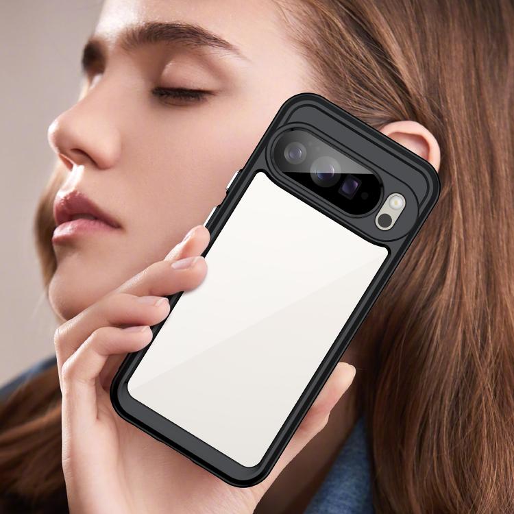 For Google Pixel 10 Pro XL Colorful Series Acrylic Hybrid TPU Phone Case(Black) - Google Cases by buy2fix | Online Shopping UK | buy2fix