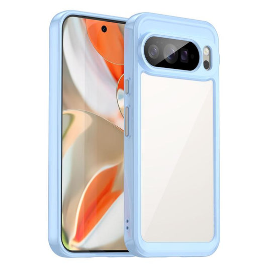 For Google Pixel 10 Pro XL Colorful Series Acrylic Hybrid TPU Phone Case(Blue) - Google Cases by buy2fix | Online Shopping UK | buy2fix