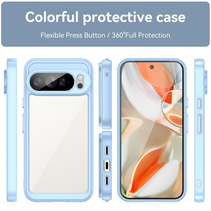 For Google Pixel 10 Pro XL Colorful Series Acrylic Hybrid TPU Phone Case(Blue) - Google Cases by buy2fix | Online Shopping UK | buy2fix
