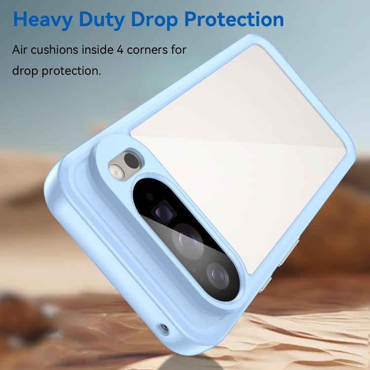 For Google Pixel 10 Pro XL Colorful Series Acrylic Hybrid TPU Phone Case(Blue) - Google Cases by buy2fix | Online Shopping UK | buy2fix