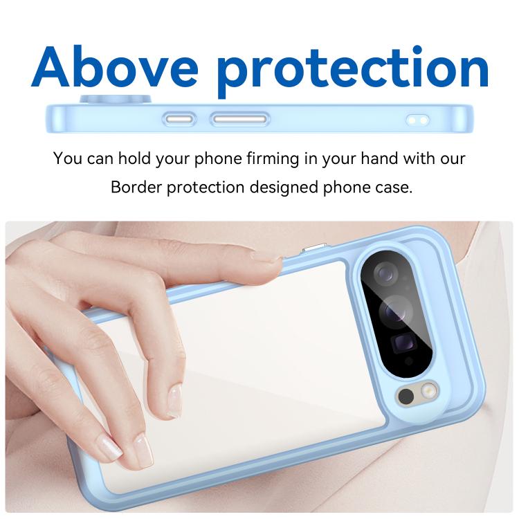For Google Pixel 10 Pro XL Colorful Series Acrylic Hybrid TPU Phone Case(Blue) - Google Cases by buy2fix | Online Shopping UK | buy2fix