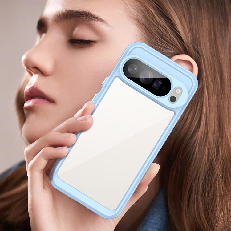 For Google Pixel 10 Pro XL Colorful Series Acrylic Hybrid TPU Phone Case(Blue) - Google Cases by buy2fix | Online Shopping UK | buy2fix