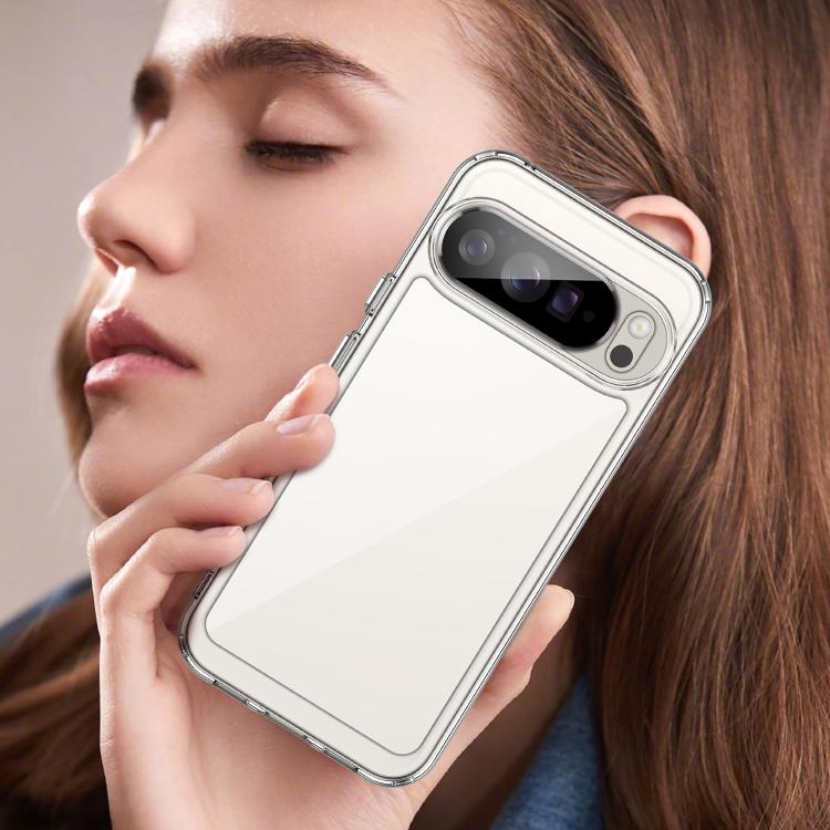 For Google Pixel 10 Pro XL Colorful Series Acrylic Hybrid TPU Phone Case(Transparent) - Google Cases by buy2fix | Online Shopping UK | buy2fix