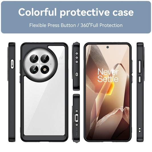 For OnePlus 13 Colorful Series Acrylic Hybrid TPU Phone Case(Black) - OnePlus Cases by buy2fix | Online Shopping UK | buy2fix