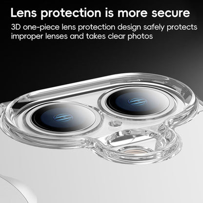 For iPhone 16 Pro Max Fine Hole 360 Degree Rotating Holder MagSafe Phone Case(Transparent) - iPhone 16 Pro Max Cases by buy2fix | Online Shopping UK | buy2fix