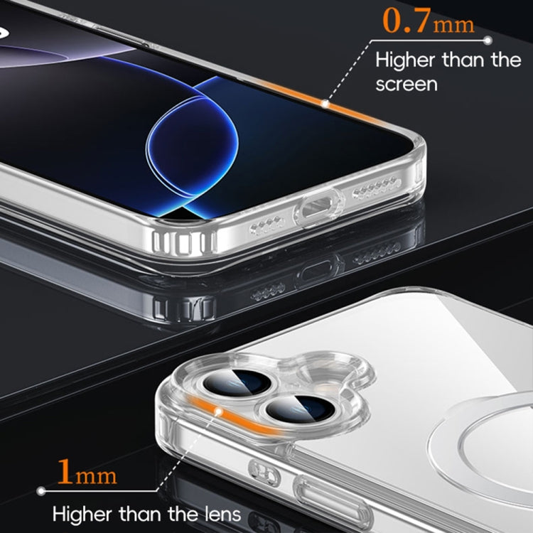 For iPhone 16 Pro Fine Hole 360 Degree Rotating Holder MagSafe Phone Case(Transparent) - iPhone 16 Pro Cases by buy2fix | Online Shopping UK | buy2fix