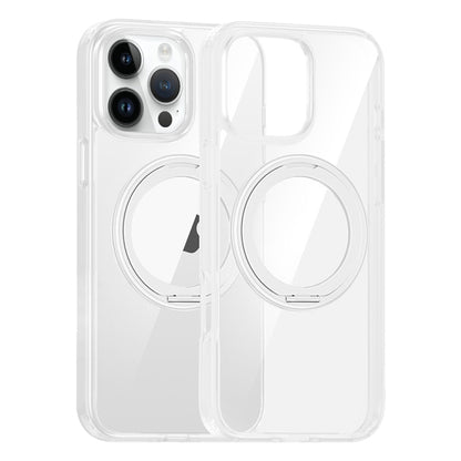 For iPhone 12 Pro High Transparency 360 Degree Rotating Holder MagSafe Phone Case(Transparent) - iPhone 12 / 12 Pro Cases by buy2fix | Online Shopping UK | buy2fix