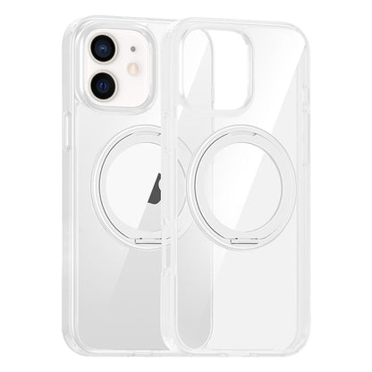 For iPhone 11 High Transparency 360 Degree Rotating Holder MagSafe Phone Case(Transparent) - iPhone 11 Cases by buy2fix | Online Shopping UK | buy2fix