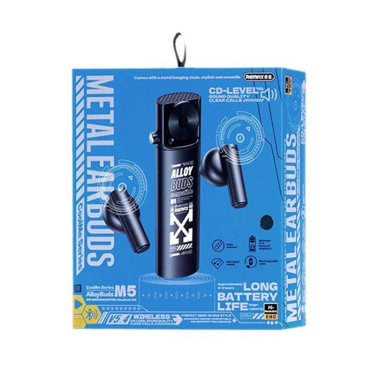 REMAX AlloyBuds M5 Metal CD Level Stereo Wireless Bluetooth Earphone(Black) - Bluetooth Earphone by REMAX | Online Shopping UK | buy2fix