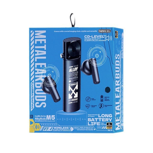 REMAX AlloyBuds M5 Metal CD Level Stereo Wireless Bluetooth Earphone(Black) - Bluetooth Earphone by REMAX | Online Shopping UK | buy2fix