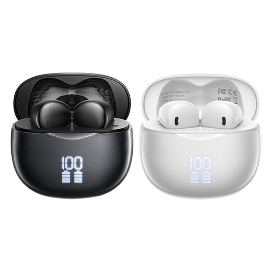 REMAX W39 Stereo Digital Display Wireless Bluetooth Earphone(White) - Bluetooth Earphone by REMAX | Online Shopping UK | buy2fix