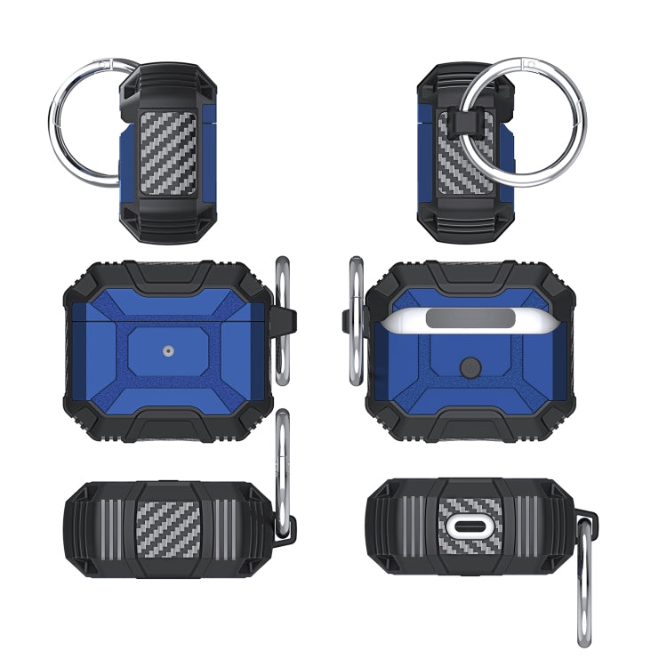 For AirPods 4 Battle Armor Four-corner Shockproof Earphone Protective Case(Blue) - For AirPods 4 by buy2fix | Online Shopping UK | buy2fix