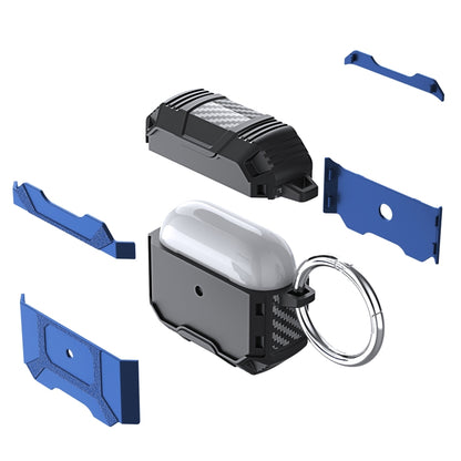 For AirPods 4 Battle Armor Four-corner Shockproof Earphone Protective Case(Blue) - For AirPods 4 by buy2fix | Online Shopping UK | buy2fix