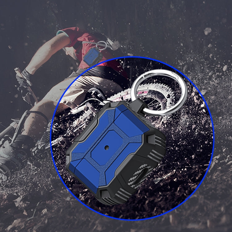 For AirPods 4 Battle Armor Four-corner Shockproof Earphone Protective Case(Blue) - For AirPods 4 by buy2fix | Online Shopping UK | buy2fix
